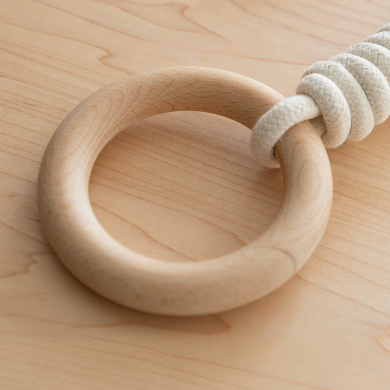 Gymnastic Ring Wood - Bed hanging rings, solid wood accessories