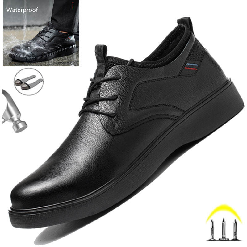 Crossfit Male - Men Genuine Leather Formal Shoes Waterproof