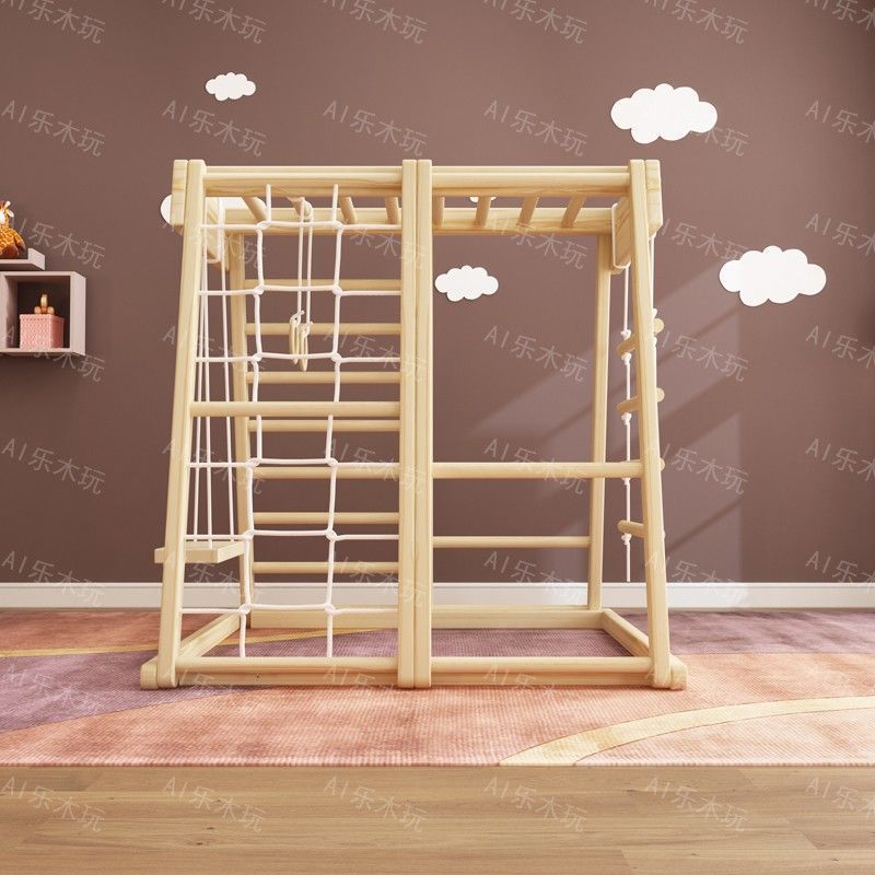 Indoor Playground Montessori B - Gymnastic Ring Wood 评论和价格