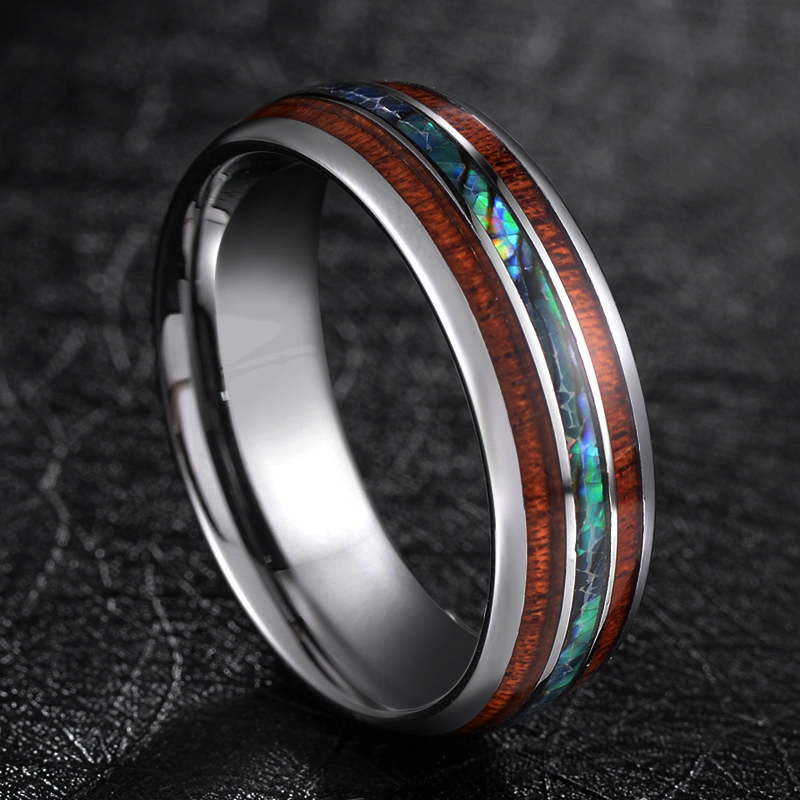 TIGRADE 8mm Tungsten Carbide R - Gymnastic Ring Wood 评论和价格
