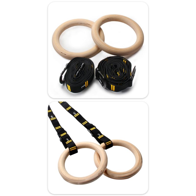 1.25 Inch Gym Rings Numbered S - Gymnastic Ring Wood 评论和价格