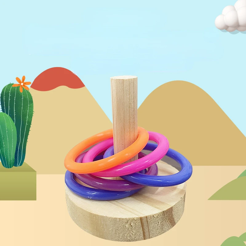 Wooden Interactive Parrot Ring - Gymnastic Ring Wood 评论和价格