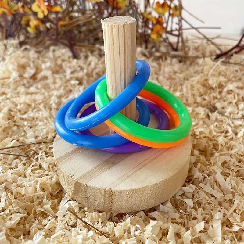 Wooden Interactive Parrot Ring - Gymnastic Ring Wood 评论和价格