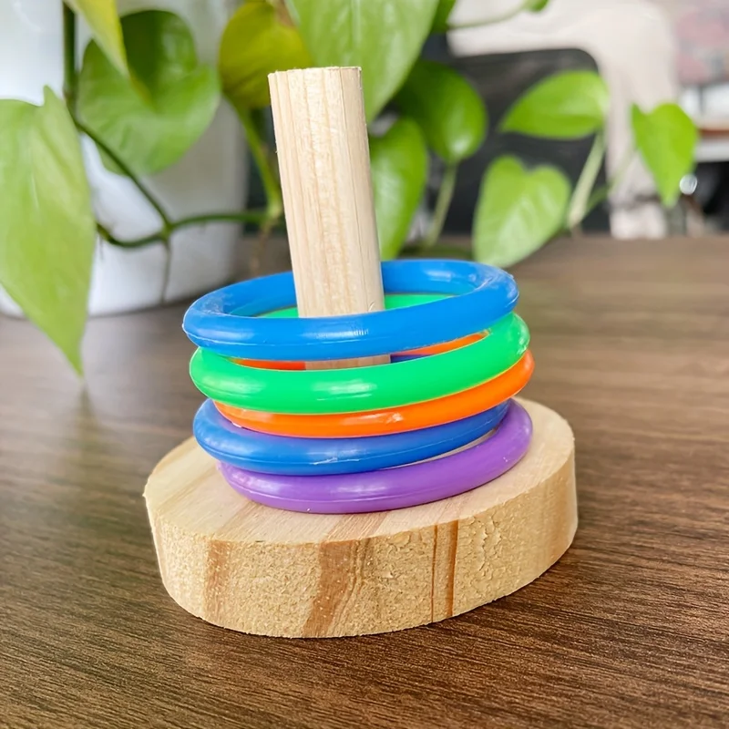 Wooden Interactive Parrot Ring - Gymnastic Ring Wood 评论和价格