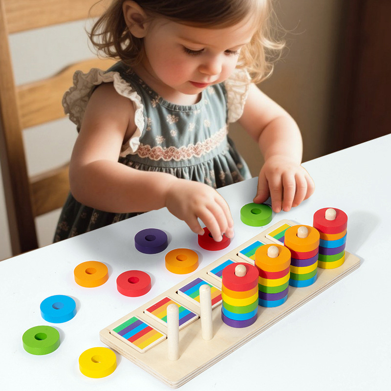 Montessori Memory Training Col - Gymnastic Ring Wood 评论和价格