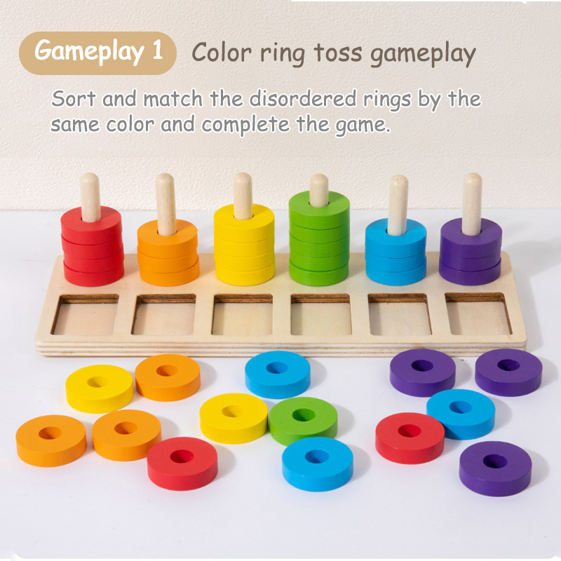 Montessori Memory Training Col - Gymnastic Ring Wood 评论和价格