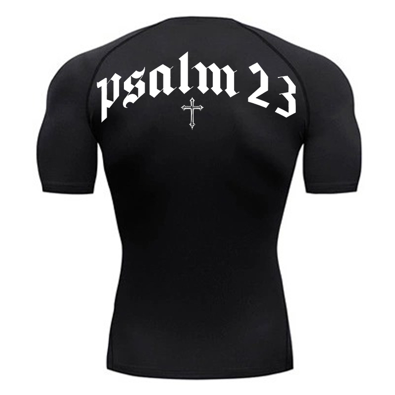 Psalm 23 Cross Print Compressi - Crossfit Gym 评论和价格