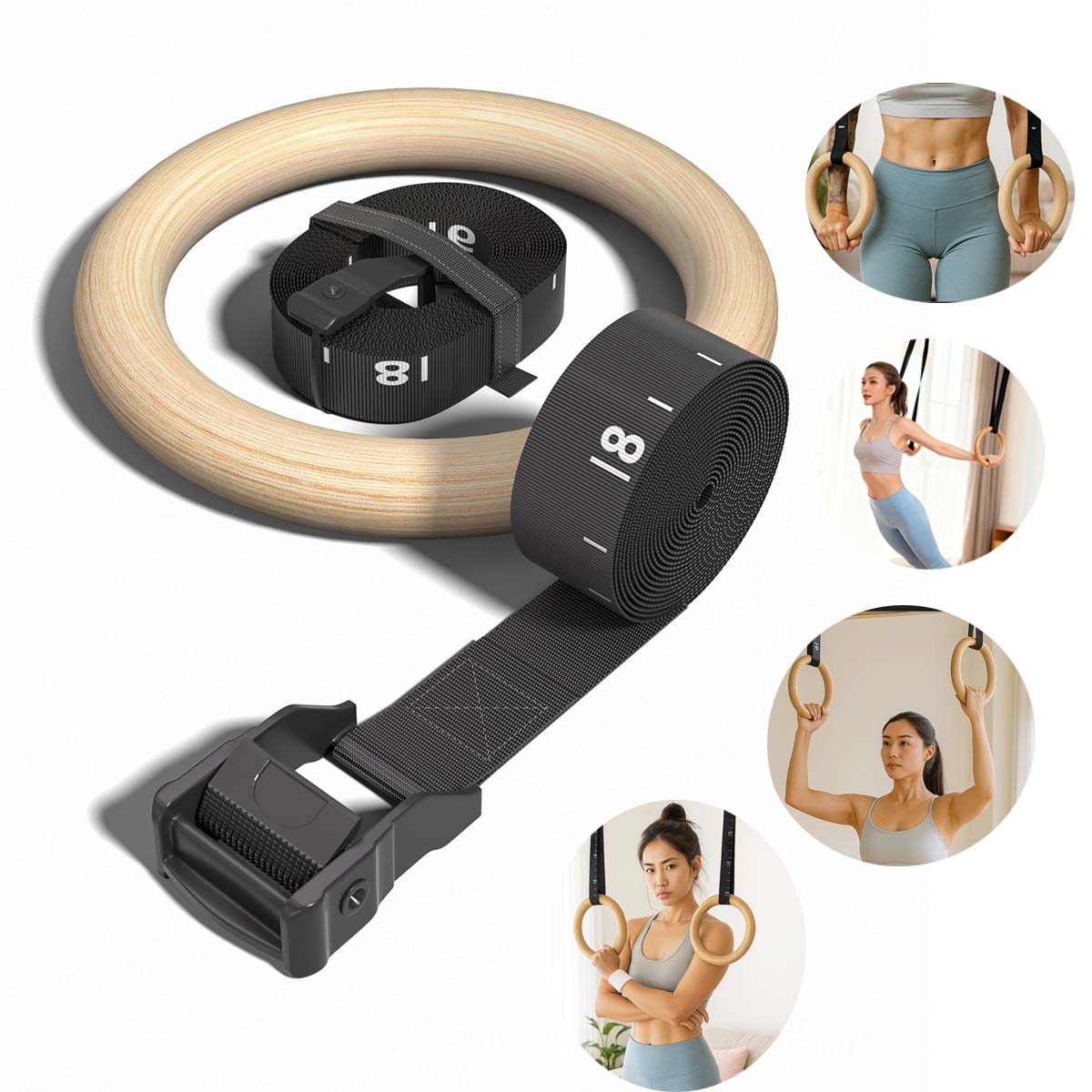 Adjustable Wood Gymnastics Rin - Gymnastic Ring Wood 评论和价格